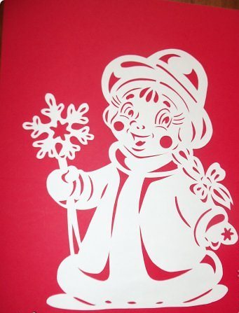Красивые трафареты Деда Мороза, Снегурочки, Санта Клауса для украшения