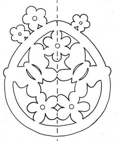 Вытынанки Яйца для вырезания из бумаги