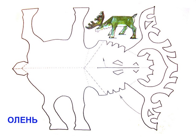 Трафареты эскизы оленей скачать