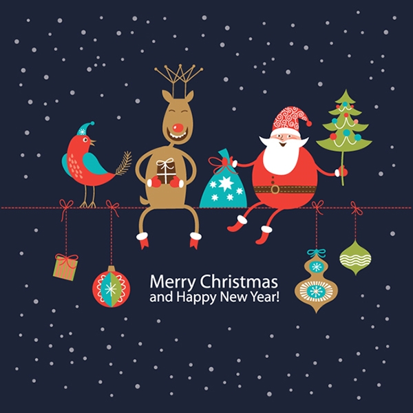 С надписями на английском Merry Christmas открытки, картинки анимация