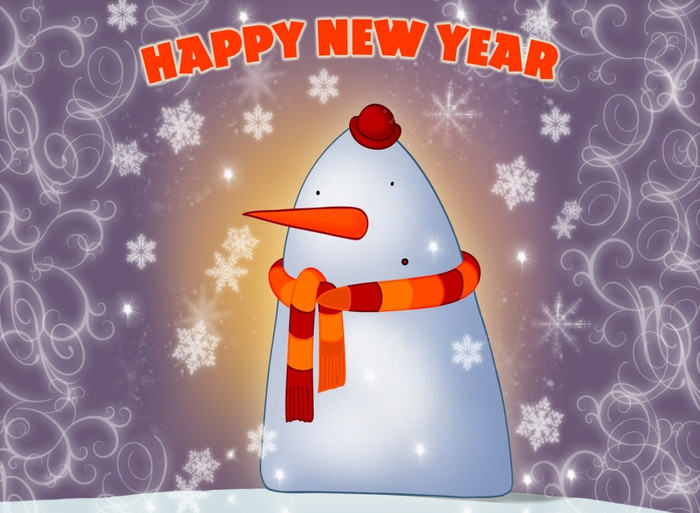 С надписями на английском Happy New Year открытки, картинки анимация