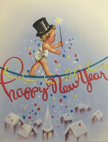 С английскими надписями Happy New Year открытки картинки бесплатно