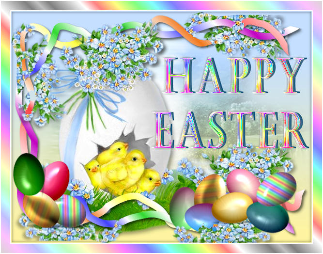 Открытки с надписями Happy Easter бесплатно