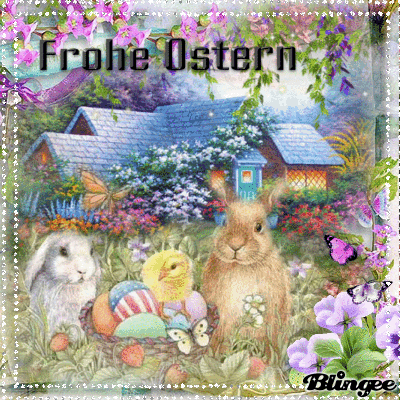 Открытки с надписями Frohe Ostern бесплатно